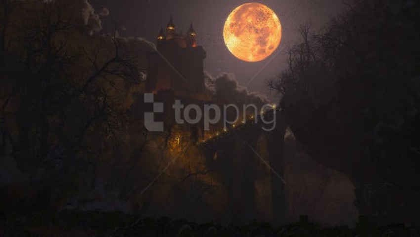 Halloween Haunted Castle Background Best Stock Photos