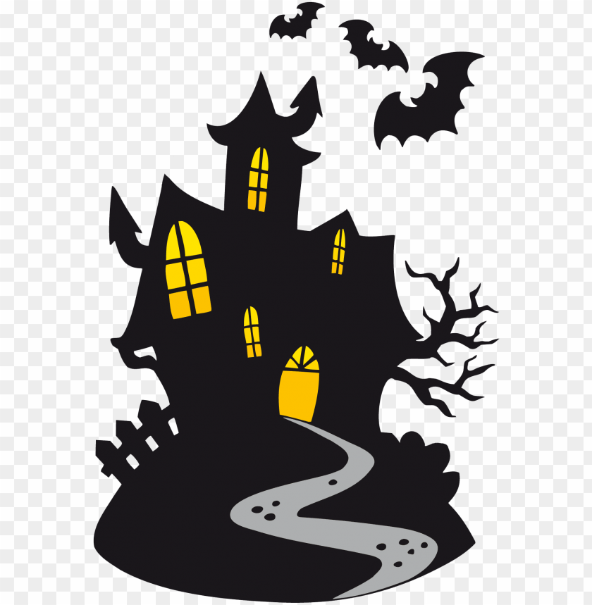 Halloween Haunted House PNG Image With Transparent Background