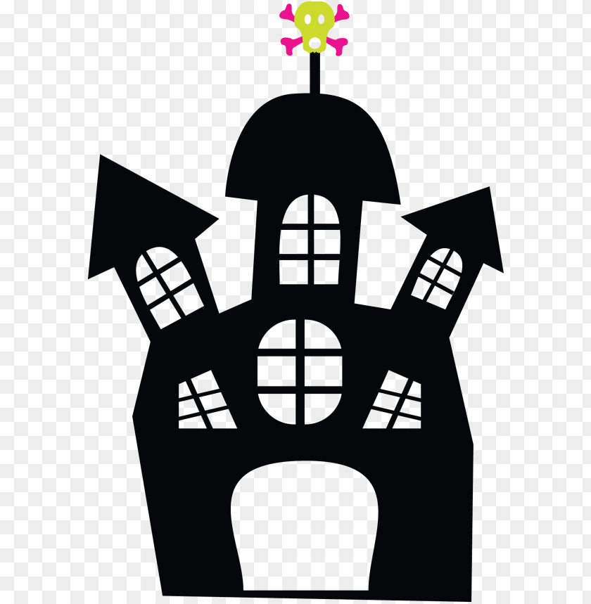 Halloween Haunted House S Black And White PNG Image With Transparent Background