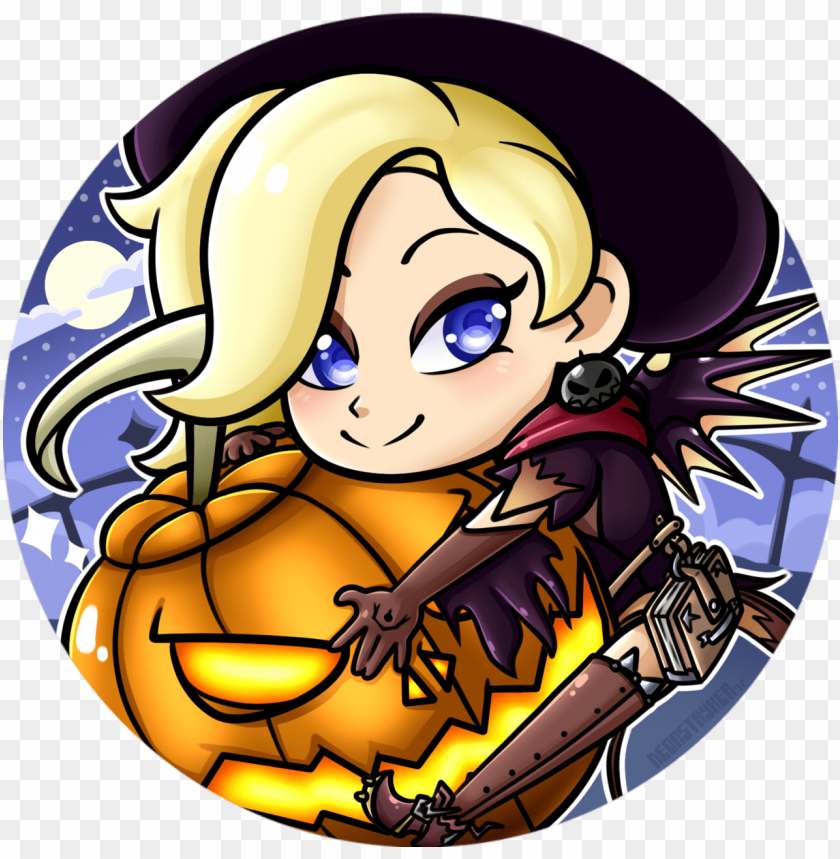 Halloween Mercy Icon By Neonstryker On Deviantart Vector Witch Mercy Ico Png Image With Transparent Background Toppng - halloween witch hat png image freeuse stock roblox witch
