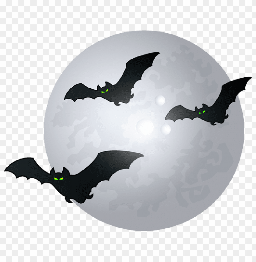 halloween moon with bats png images background -  image ID is 53840