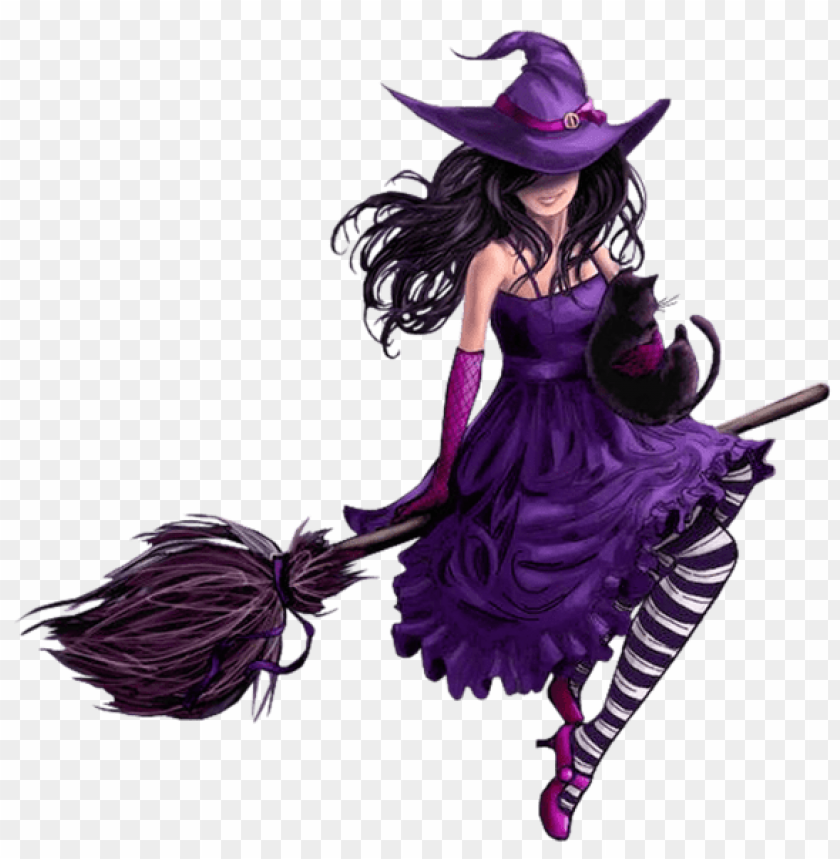 halloween purple witch png images background -  image ID is 56484