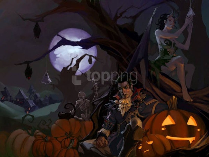 free PNG halloween scary night background best stock photos PNG images transparent