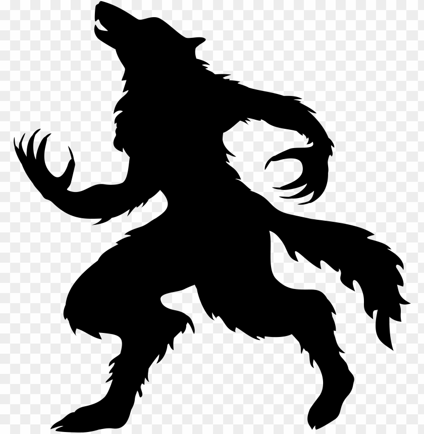halloween werewolf silhouette image PNG transparent with Clear Background ID 90669