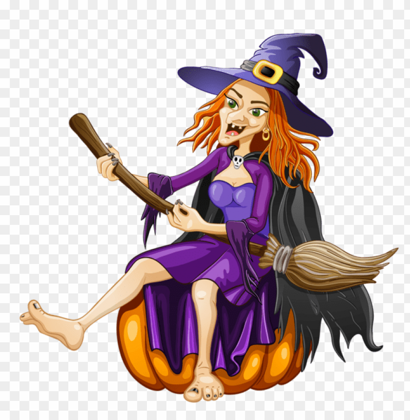 halloween witch with pumpkin png images background -  image ID is 56475