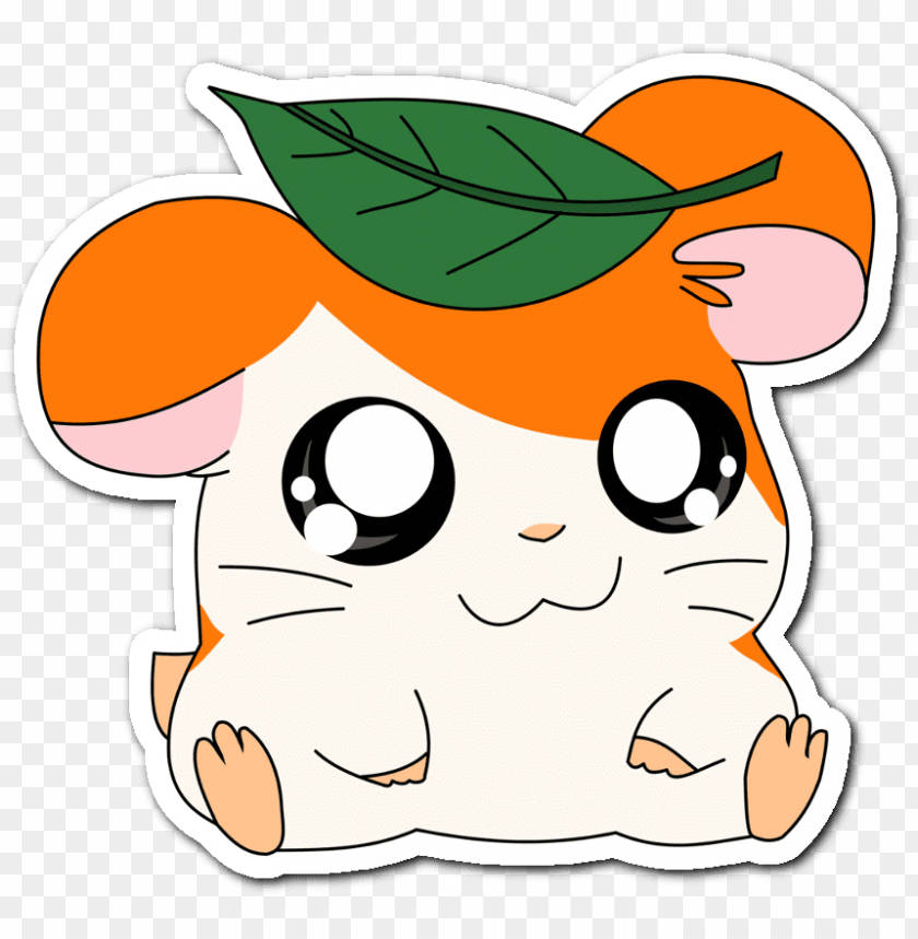 hamtaro hamster kawaii cute anime orange white green hamtaro cute PNG transparent with Clear Background ID 197338