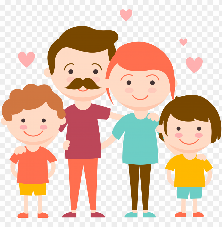 hand drawn cartoon family decoration vector PNG image with transparent  background | TOPpng
