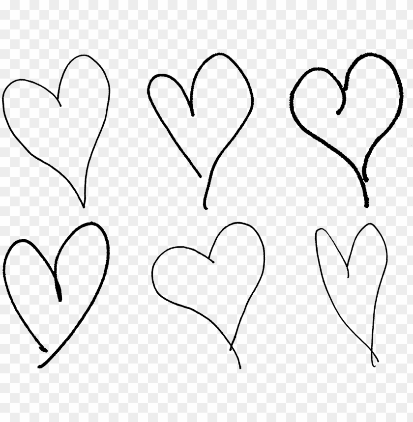 Hand drawn heart sign design 10155126 PNG