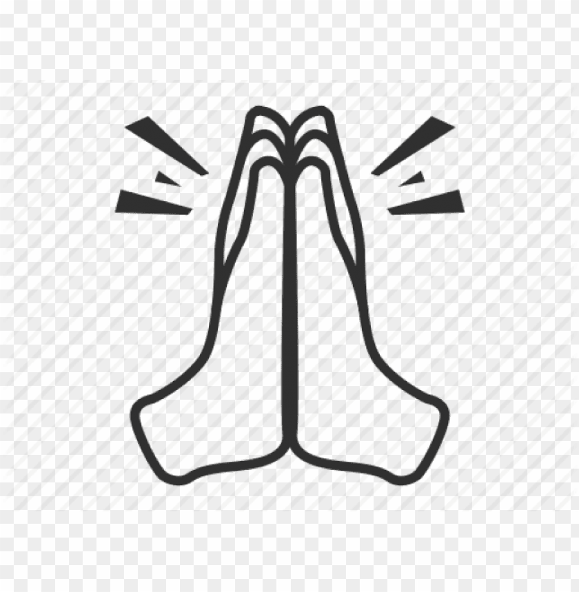 Hand Emoji Clipart Pray - Prayer Hands Emoji Vector PNG Transparent With Clear Background ID 236156