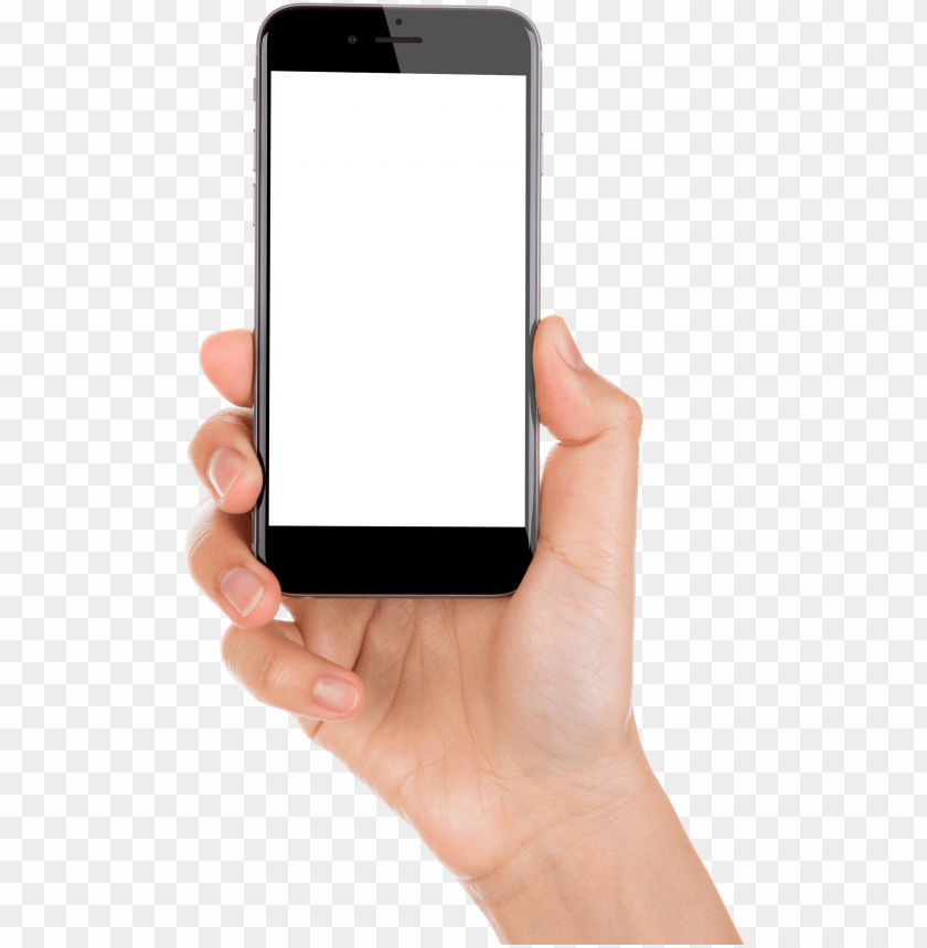 Hand Holding Phone - Mano Celular PNG Transparent Background