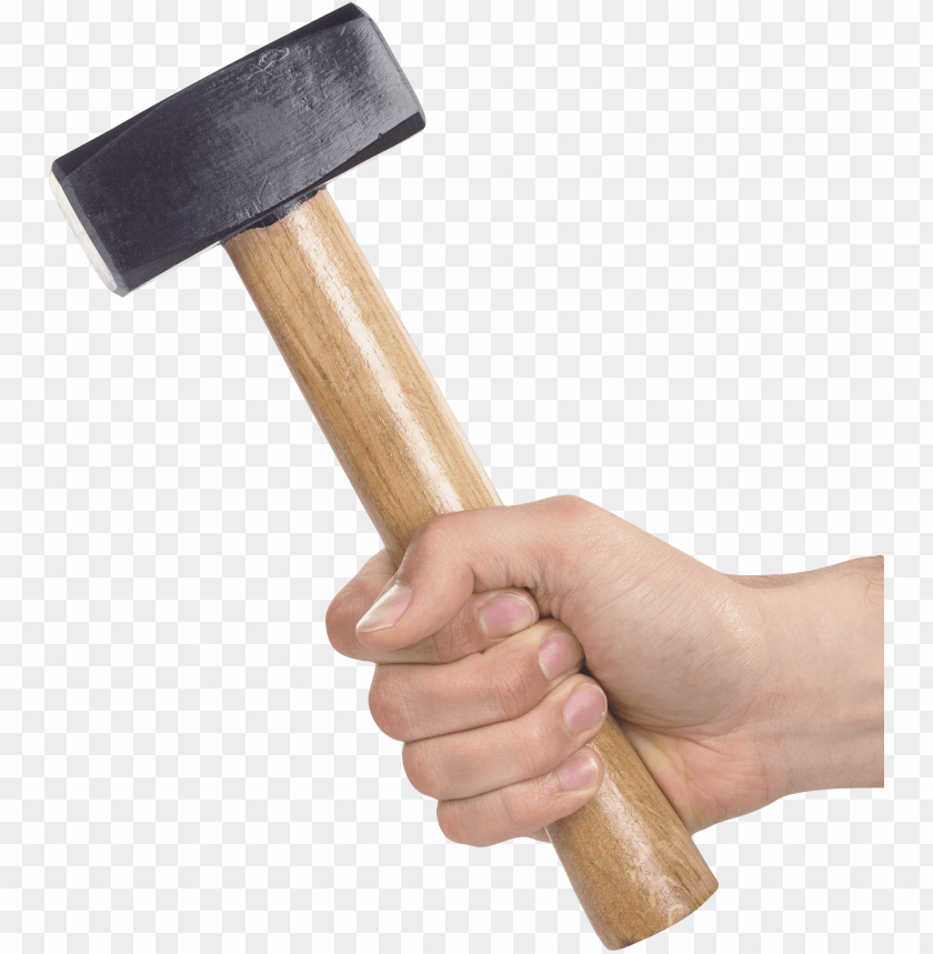 tools and parts, hammers, hand holding sledge hammer, 