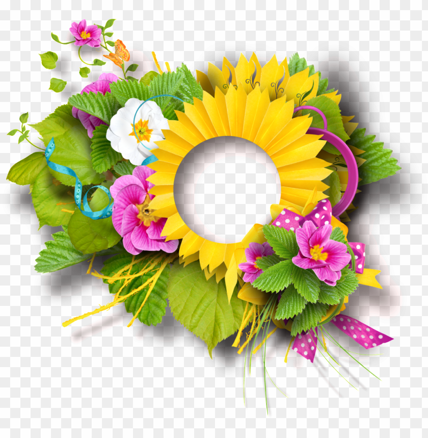 hand painted golden wreath surrounded by leaves png picture frame PNG transparent with Clear Background ID 441216
