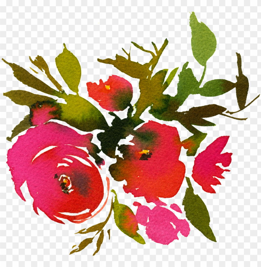 Hand Painted Rose Red Smudged Flower Png Transparent - Portable Network Graphics PNG Transparent With Clear Background ID 218135