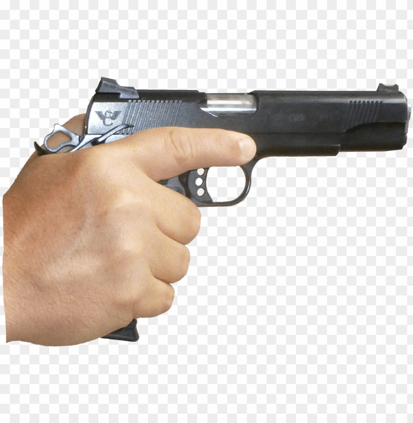 hand with gun no background PNG image with transparent background | TOPpng