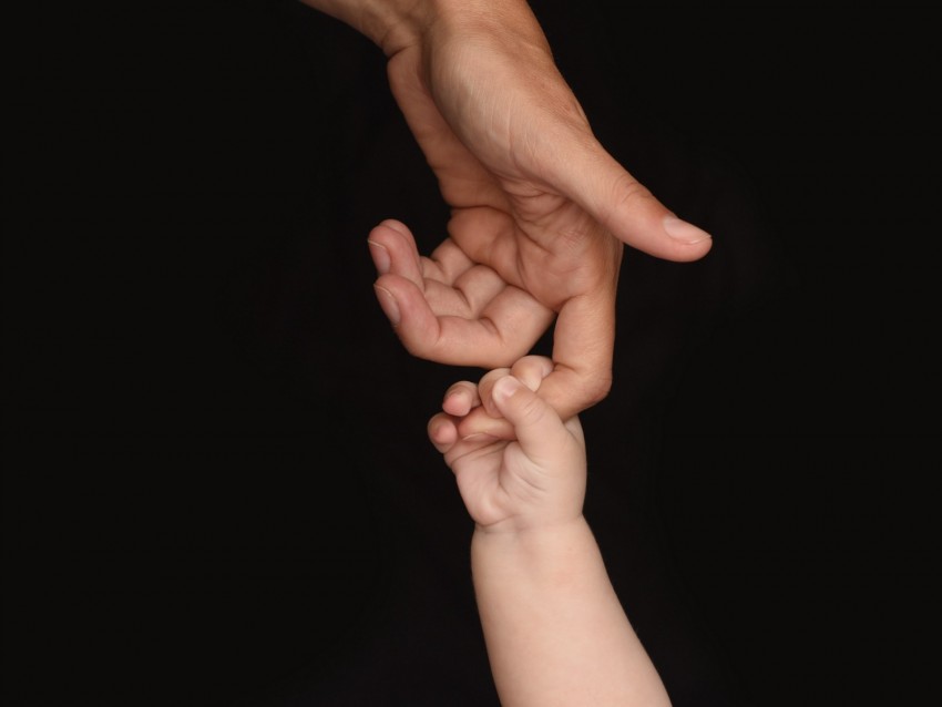 hands, fingers, touch, child, parent