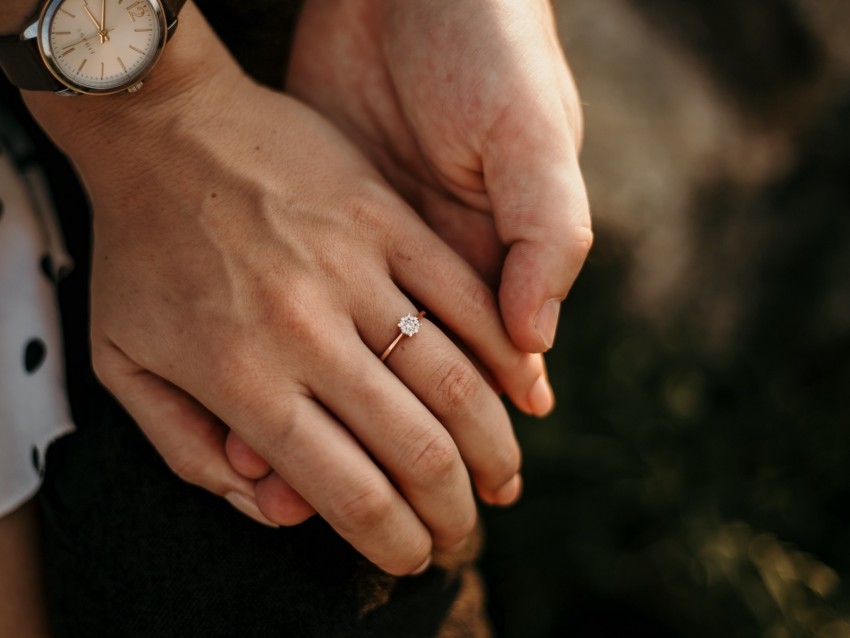 hands, ring, tenderness, romance