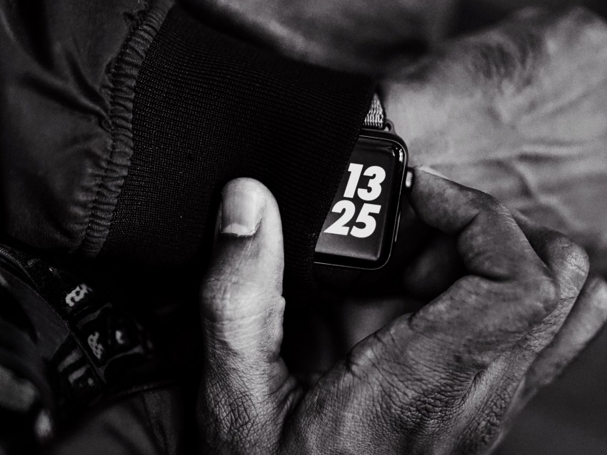 hands, watch, bw, time, accessory