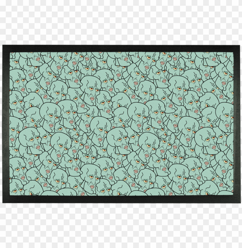 free PNG handsome squid ward sublimation doormat - motif PNG image with transparent background PNG images transparent