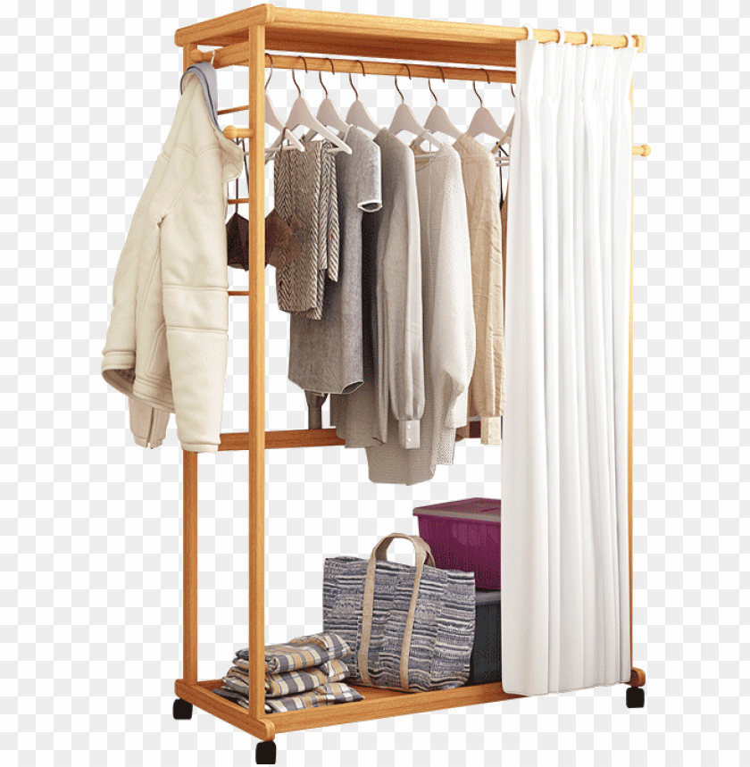 Hanger Floor Bedroom Hanger Solid Wood Hanging Clothes - Clothes Hanger PNG Transparent Background