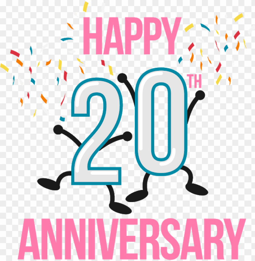 free PNG happy 20th anniversary png - anniversary PNG image with transparent background PNG images transparent
