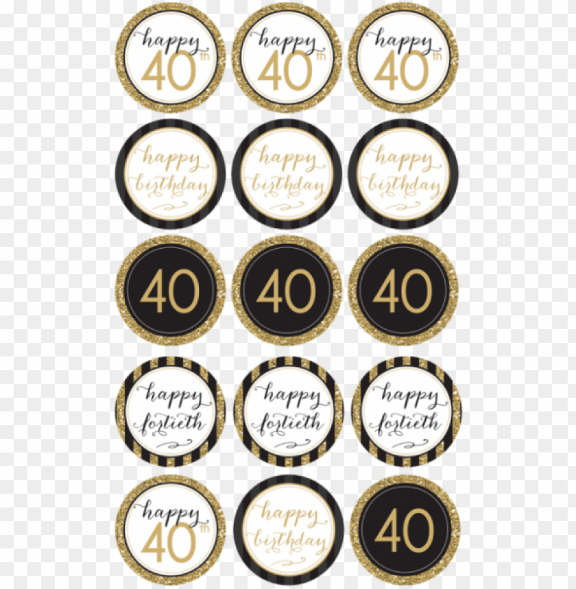 happy 40th birthday cupcakes happy 25th birthday cake topper PNG transparent with Clear Background ID 213250
