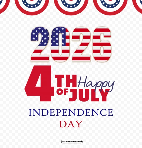 happy 4th of july 2026 usa banner hd transparent png, 4th july,patriotic,4 july,american independence day,independence day usa,american logo