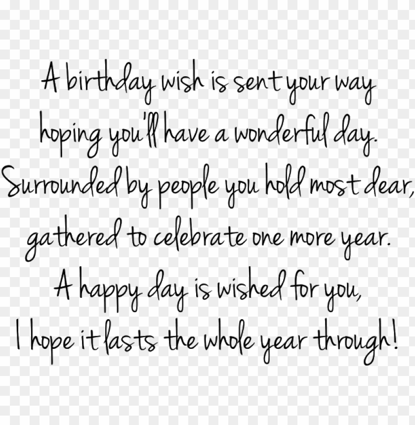 free PNG happy birthday and thanks for the gorgeous sentiment - happy birthday quotes PNG image with transparent background PNG images transparent