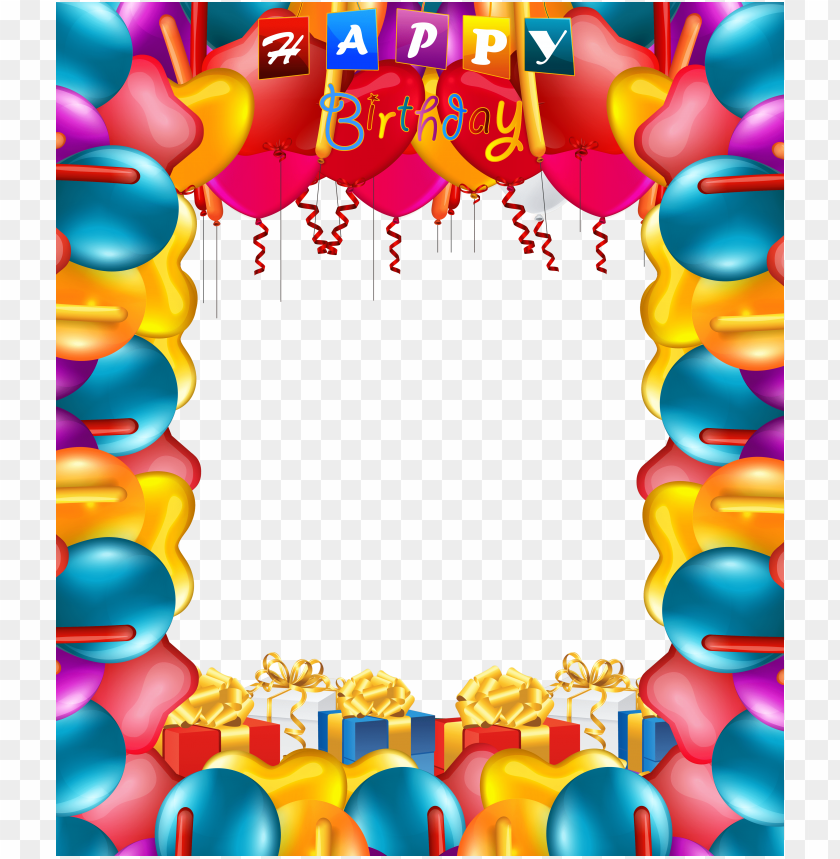 Happy Birthday Balloonsframe Background Best Stock Photos - Image ID ...