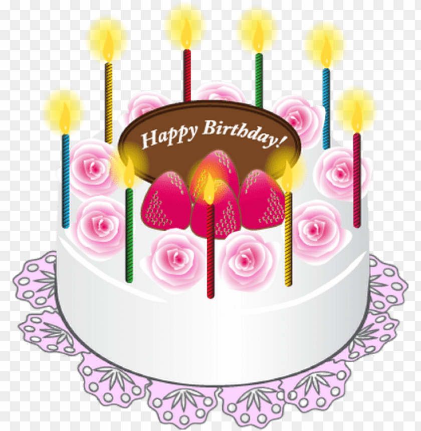 White Birthday Cake Clip Art Free PNG Image｜Illustoon