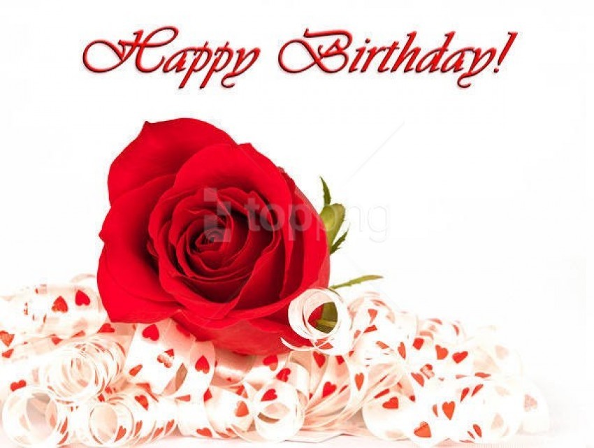happy birthday card with red rose background best stock photos - Image ID 60486