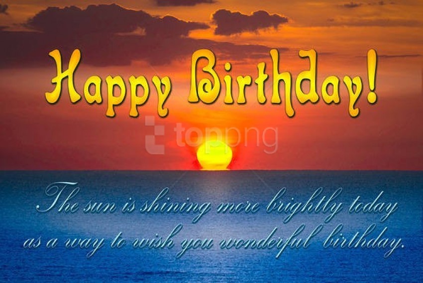 happy birthday card with sun background best stock photos | TOPpng