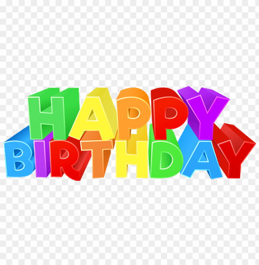 Happy Birthday Colorful Text Png Images Background - Image ID Is 42284 ...