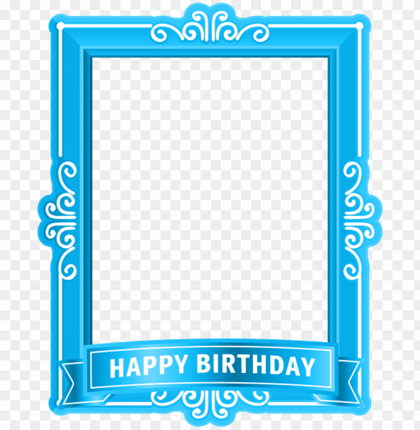 Download happy birthday frame blue png png images background | TOPpng