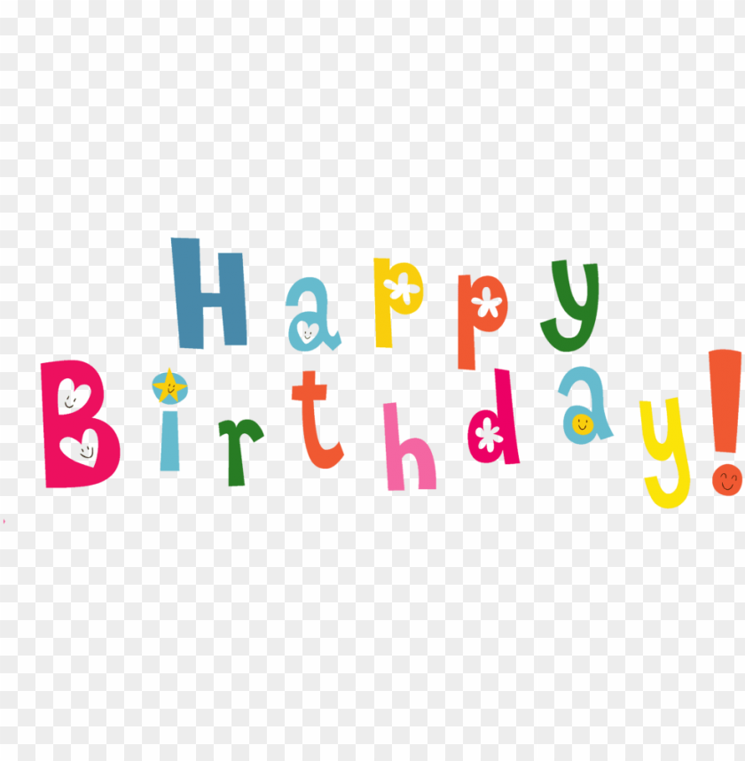 happy birthday letters - graphic desi PNG image with transparent ...