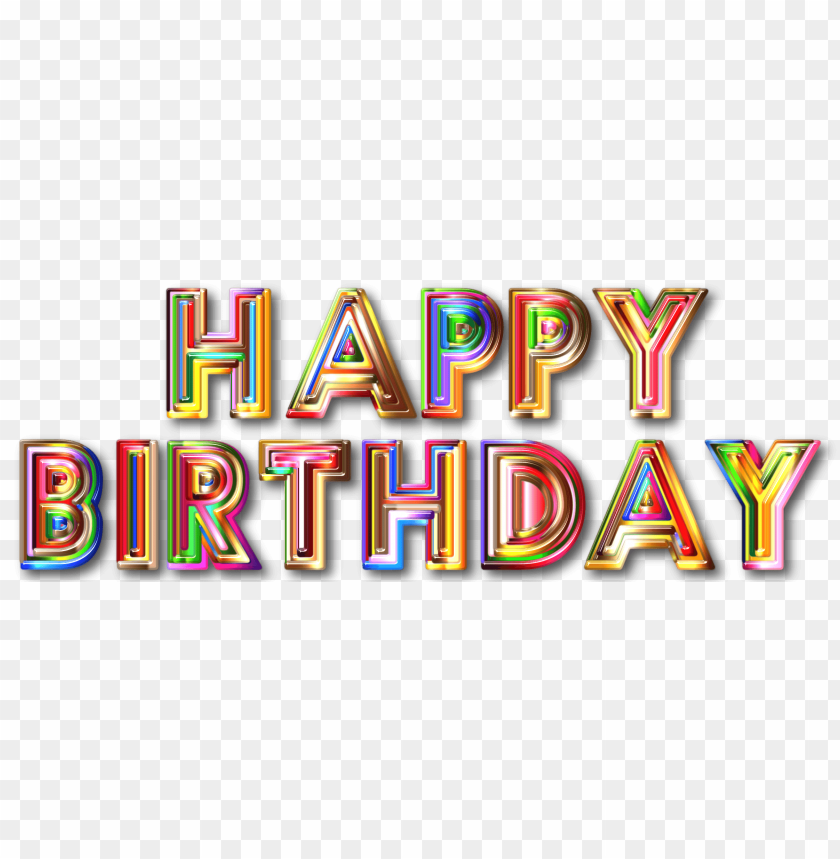 Happy Birthday Neon Sign Png Image With Transparent Background Toppng