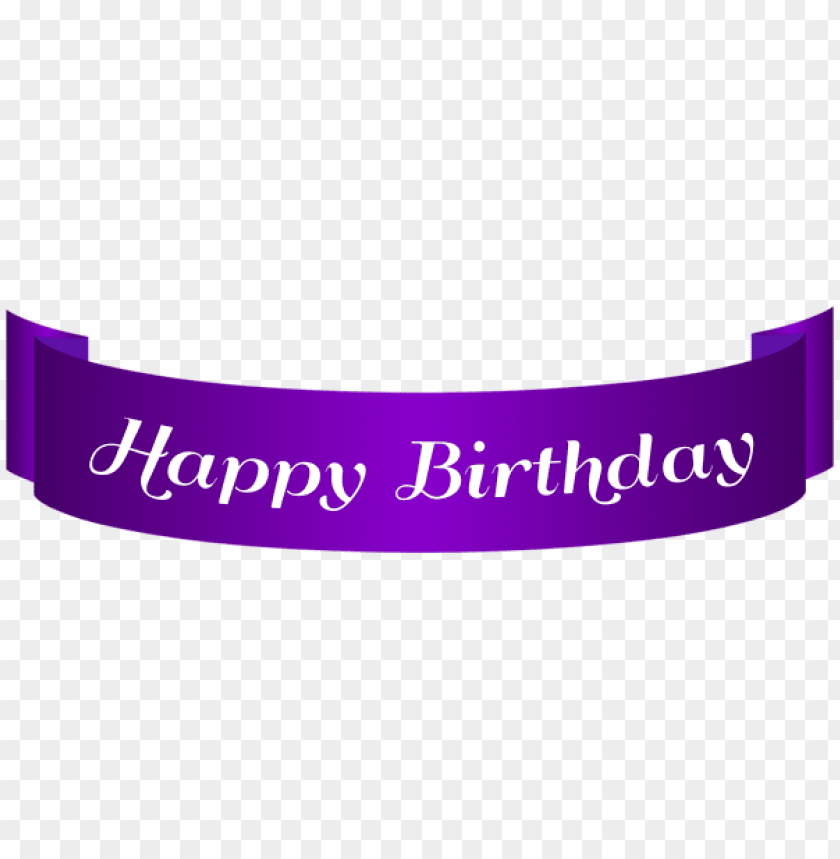 Download happy birthday purple banner png png images background | TOPpng