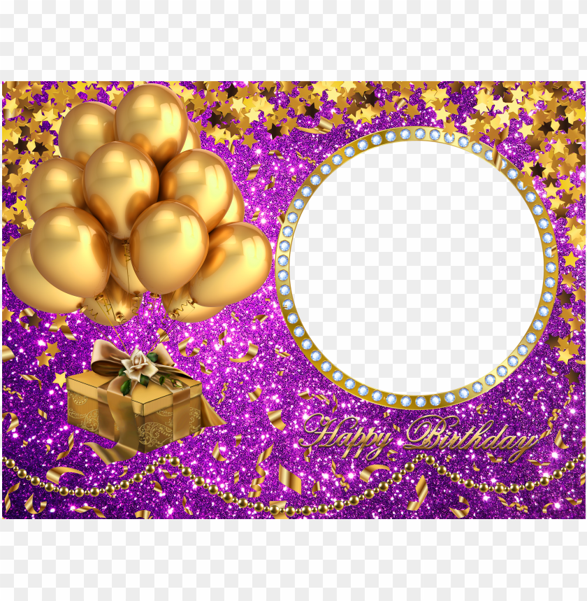 Happy Birthday Shining Png Frame Background Best Stock Photos Toppng