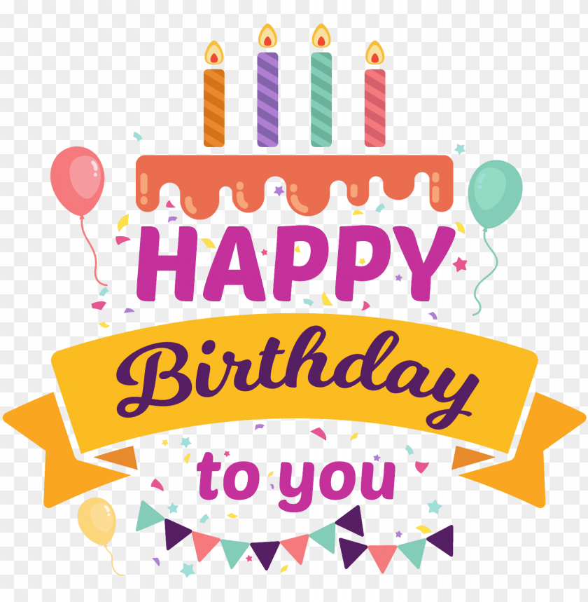 happy birthday sticker design PNG image with transparent background | TOPpng