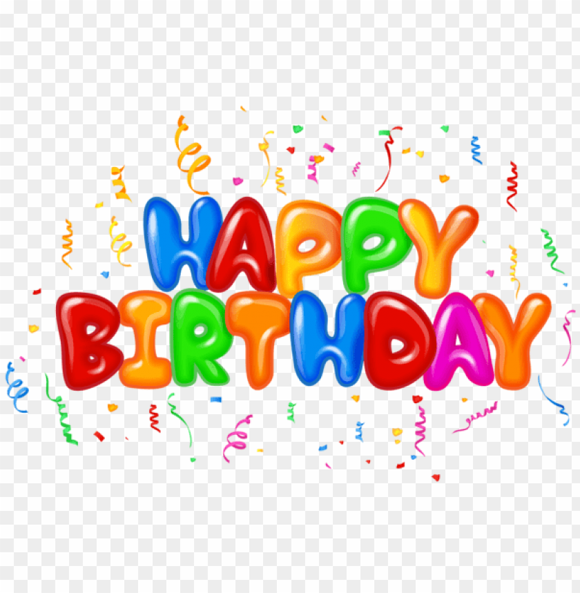 Download Happy Birthday Text Decor Png Images Background