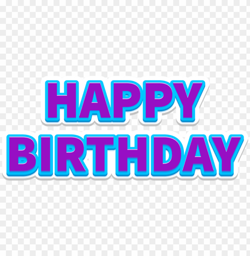 Download happy birthday text purple png images background | TOPpng