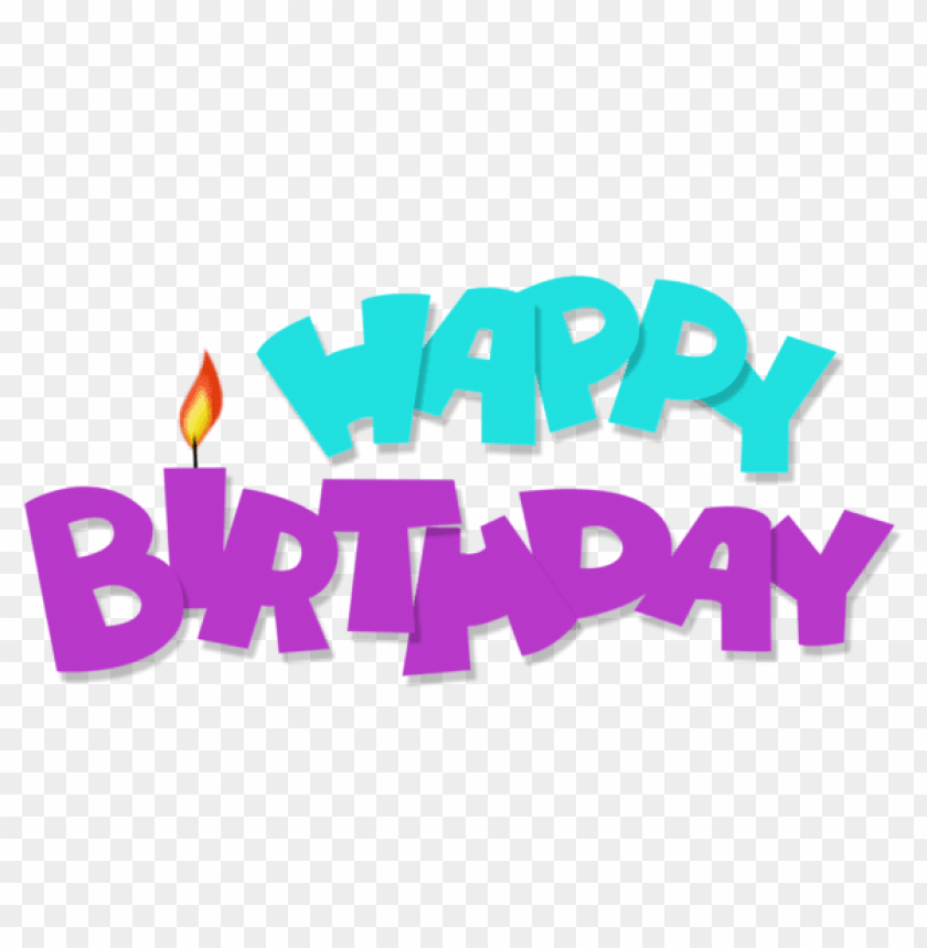 Happy Birthday Transparent Blue And Purple Png Images Background ...