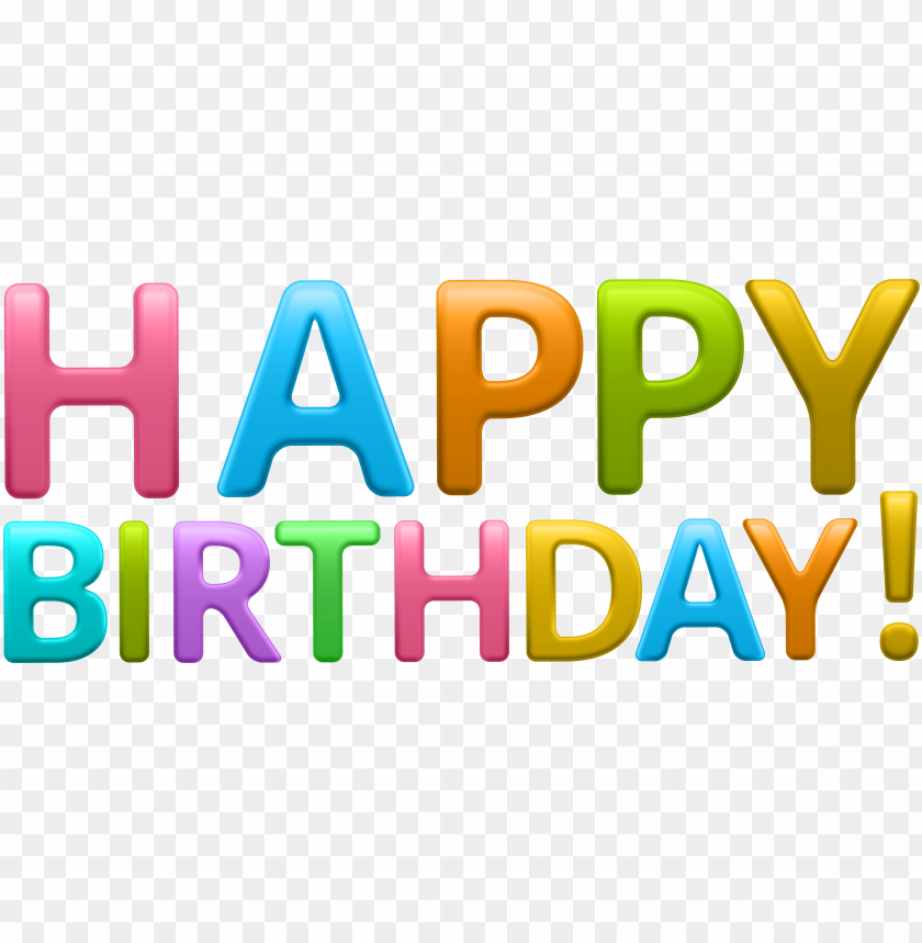 happy birthday word art PNG transparent with Clear Background ID 76087