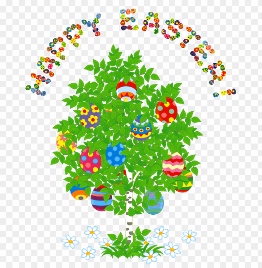 happy easter and egg treepicture png images background -  image ID is 50872
