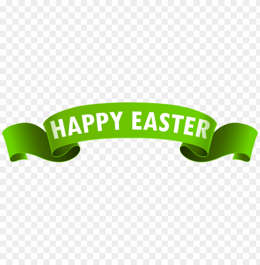 happy easter banner green png images background -  image ID is 50914