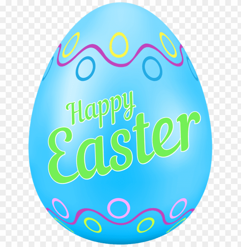 happy easter egg blue png images background -  image ID is 51014