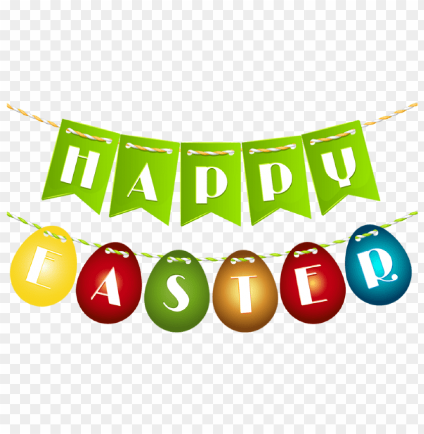 happy easter egg streamer png images background -  image ID is 50940