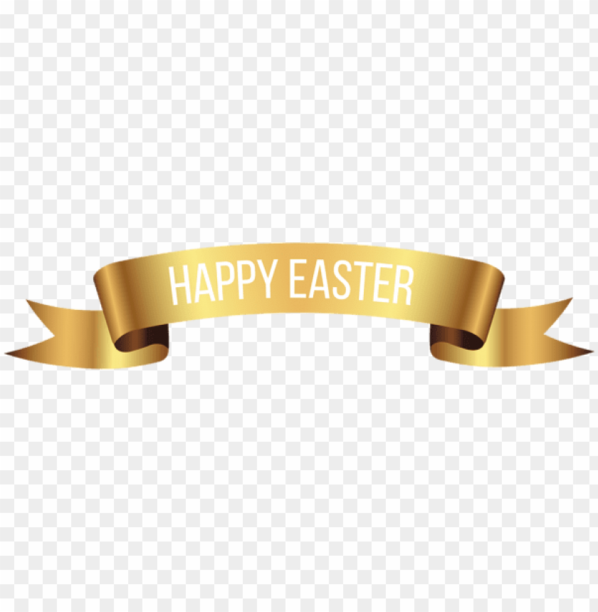 happy easter gold banner png images background -  image ID is 50953