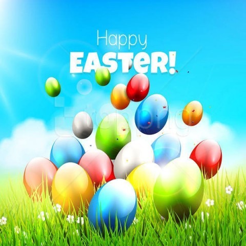 happy easter grasswith eggs background best stock photos - Image ID 59533
