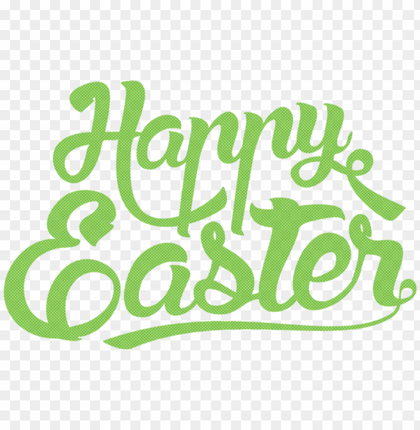 happy easter green text png png images background -  image ID is 50988