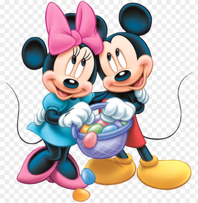 happy easter mickey and minnie PNG image with transparent background@toppng.com
